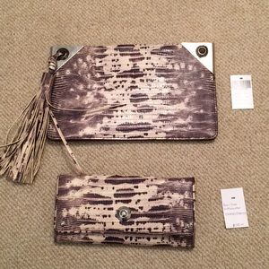 Henri bender lizard clutch and matching wallet